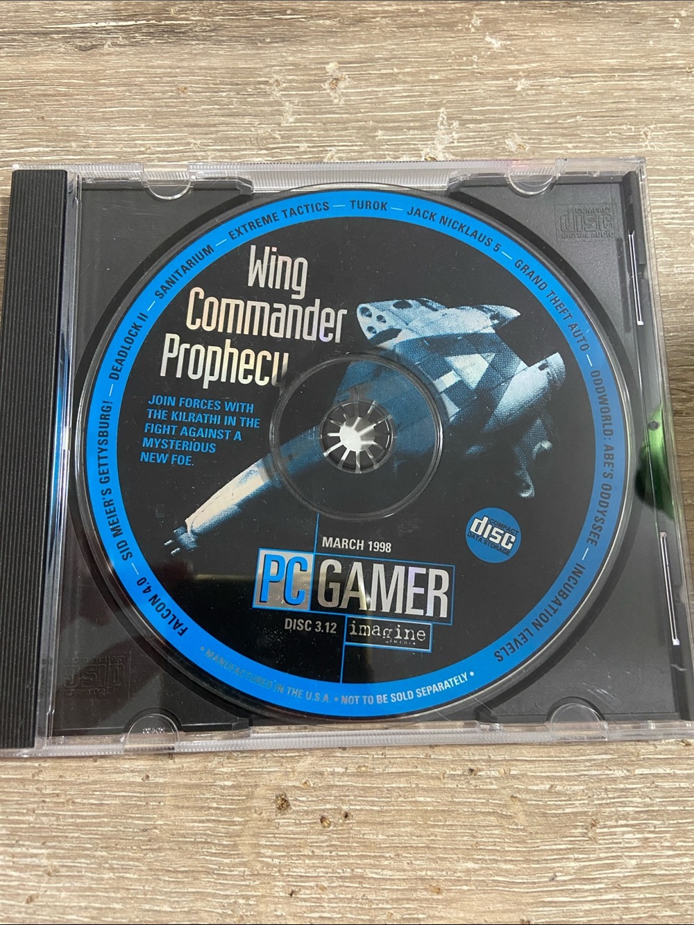 PC Gamer Demo CD Disc 3.12 March 1998 Wing Commander Prophecy - Grand Theft Auto